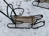 Grajewo ogłoszenia: Sprzedam dwie pary sanek z oparciem z możliwością pchania stan... - zdjęcie